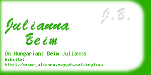julianna beim business card